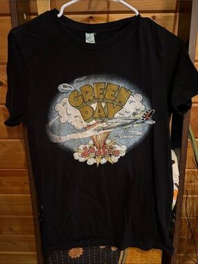 Pacifica Black Green Day 'Dookie' Graphic Tee with Multicolor Print